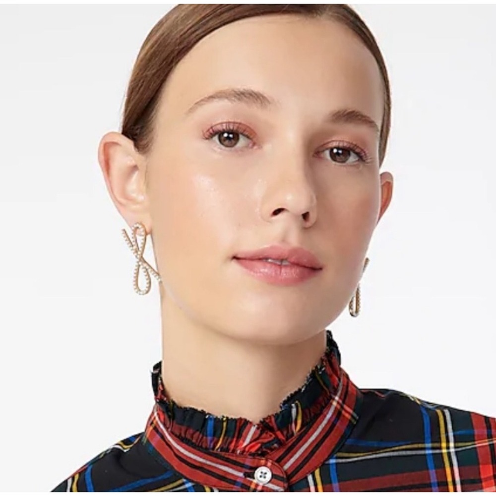 NWT J.Crew Pearl Bow Earrings‎